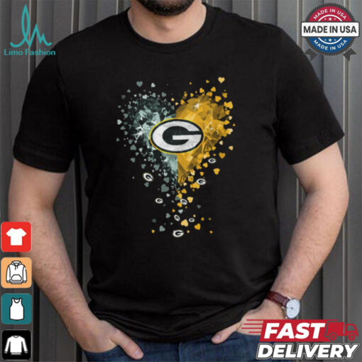 Green Bay Packers Crystal Heart Shirt
