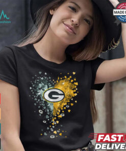 Green Bay Packers Crystal Heart Shirt