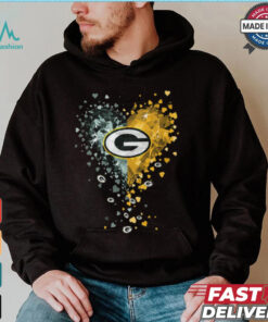 Green Bay Packers Crystal Heart Shirt