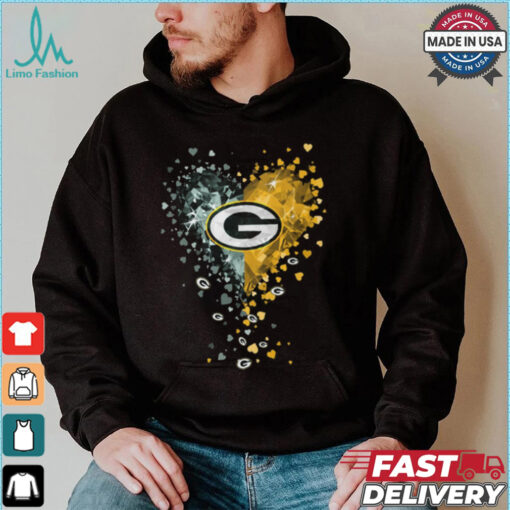 Green Bay Packers Crystal Heart Shirt