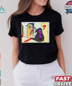Grimace Grim Reaper vs Phillies knock knock MLB shirt