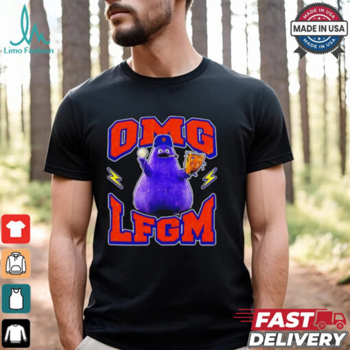 Grimace smoking LFGM OMG New York Mets shirt