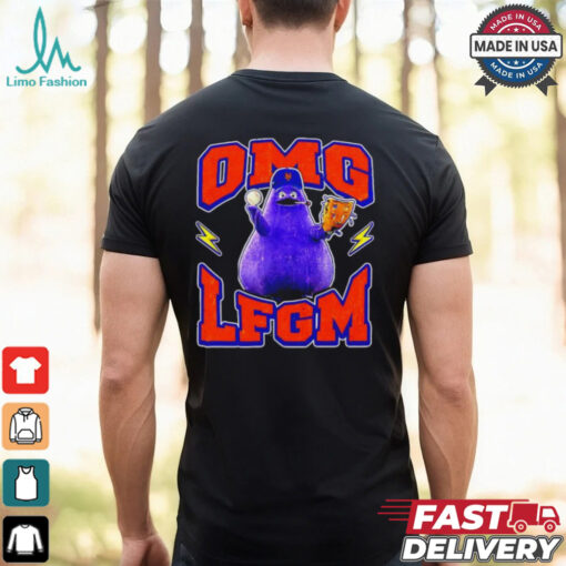 Grimace smoking LFGM OMG New York Mets shirt