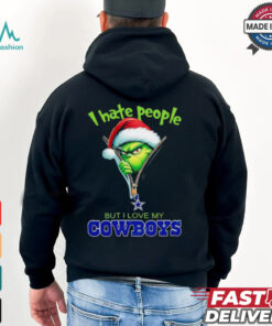 Grinch I hate people but I love my Dallas Cowboys Christmas shirt