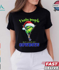 Grinch I hate people but I love my Dallas Cowboys Christmas shirt