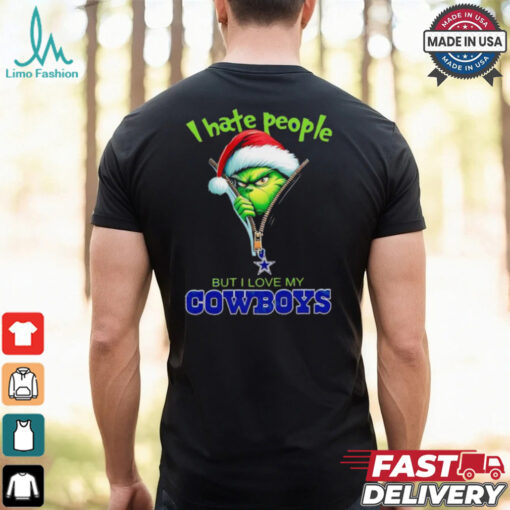 Grinch I hate people but I love my Dallas Cowboys Christmas shirt
