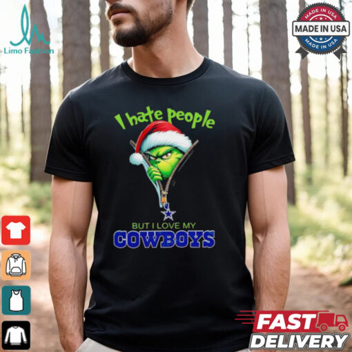 Grinch I hate people but I love my Dallas Cowboys Christmas shirt