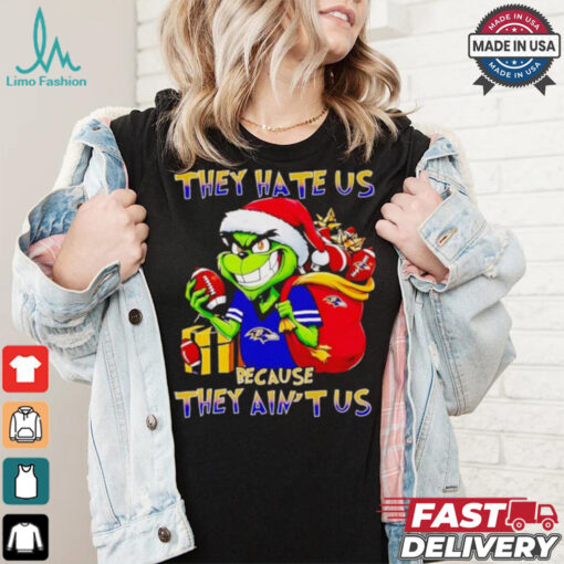 Grinch Ravens they hate us because they ain’t us Christmas shirt