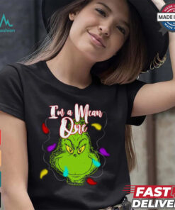 Grinch With Light I’m A Mean One Christmas T Shirt