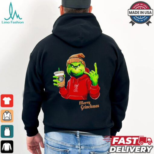 Grinch drink Starbucks Liverpool merry Christmas shirt