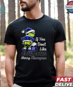 Grinch if you don’t like Cowboys merry kiss my ass Christmas shirt