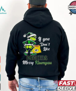 Grinch if you don’t like Packers merry kiss my ass Christmas shirt