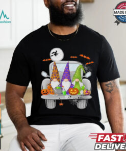 Halloween Gnomes With Truck Cute Gnomes Happy Shirt