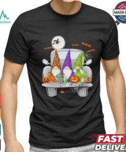 Halloween Gnomes With Truck Cute Gnomes Happy Shirt