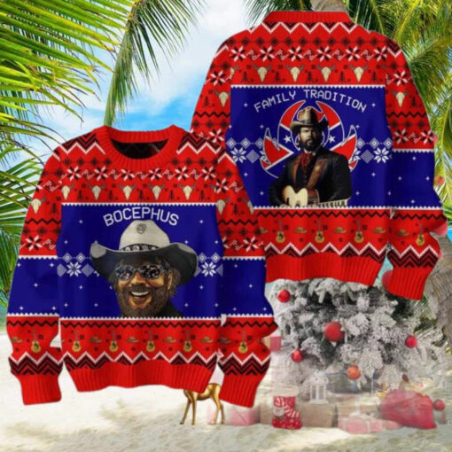 Hank Williams Jr Family Tradition Ugly Christmas Sweater Chirstmas Gifts 2024 Xmas For Family And Friends Ugly Sweater