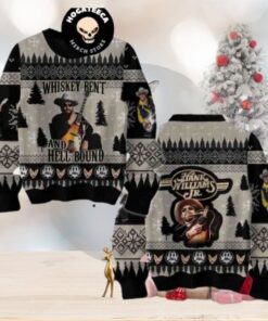 Hank Williams Jr Whiskey Bent And Hell Bound Christmas Sweater Chirstmas Gifts 2024 Xmas For Family And Friends Ugly Sweater