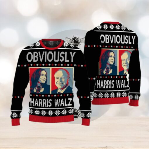 Harris Walz 2024 Obviously Ugly Sweater, Harris For President 2024 Shirt