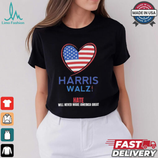 Harris Walz Shirt, USA LOVE, VOTE Blue Kamala Tim Shirt