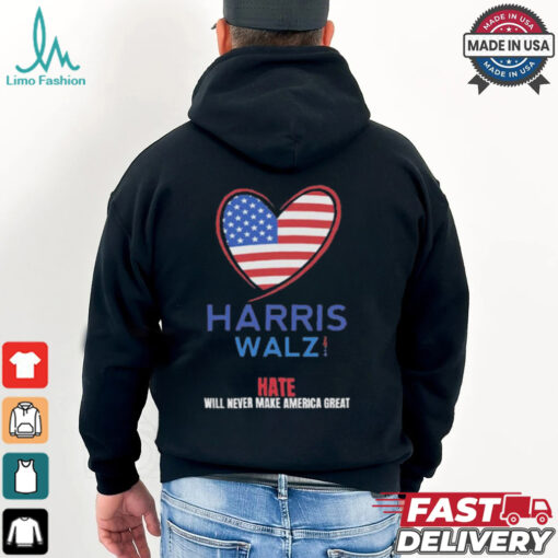 Harris Walz Shirt, USA LOVE, VOTE Blue Kamala Tim Shirt