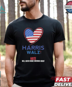 Harris Walz Shirt, USA LOVE, VOTE Blue Kamala Tim Shirt