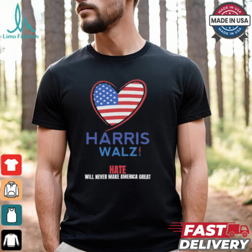 Harris Walz Shirt, USA LOVE, VOTE Blue Kamala Tim Shirt