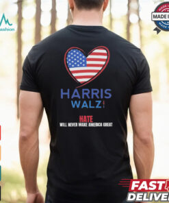 Harris Walz Shirt, USA LOVE, VOTE Blue Kamala Tim Shirt