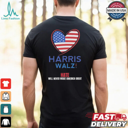 Harris Walz Shirt, USA LOVE, VOTE Blue Kamala Tim Shirt