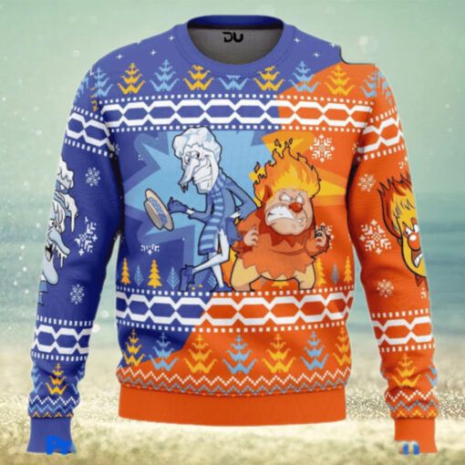 Heat and Snow Miser Ugly Christmas Sweaters