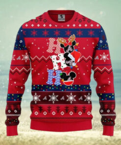 Ho Ho Ho Atlanta Braves Mickey Christmas Sweater