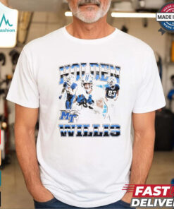 Holden Willis Middle Tennessee Blue Raiders graphic shirt