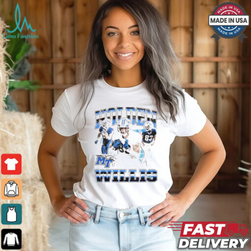 Holden Willis Middle Tennessee Blue Raiders graphic shirt