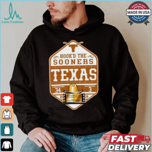Hook’D the Sooners Texas Longhorns Beat Oklahoma Sooners 34 3 T Shirt