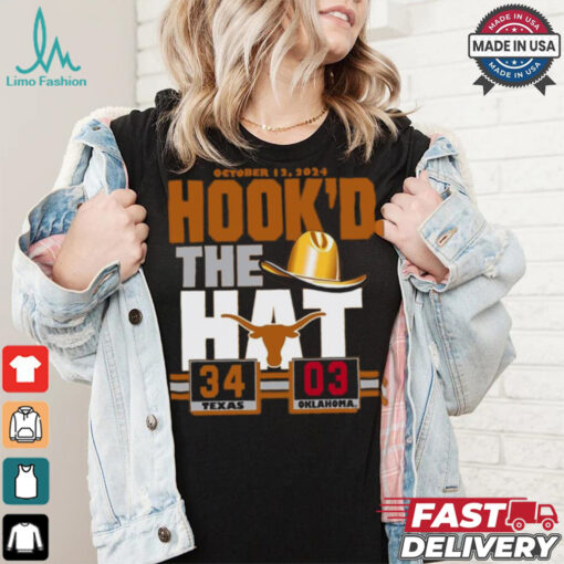 Hook’d The Hat Texas Longhorns 34 3 Oklahoma Sooners Red River Rivalry Shirt