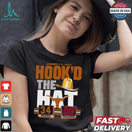 Hook’d The Hat Texas Longhorns 34 3 Oklahoma Sooners Red River Rivalry Shirt
