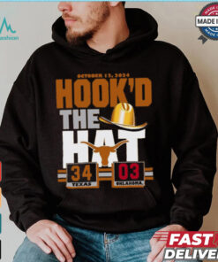 Hook’d The Hat Texas Longhorns 34 3 Oklahoma Sooners Red River Rivalry Shirt
