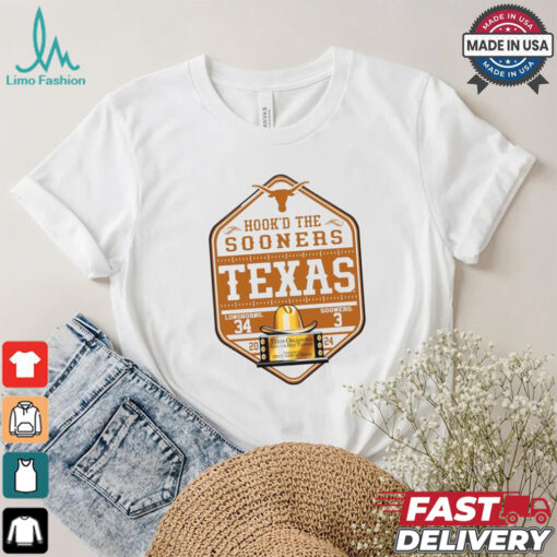Hook’d The Sooners Texas Longhorns 34 – 3 Oklahoma Sooners 2024 Red River Rivalry Score t shirt