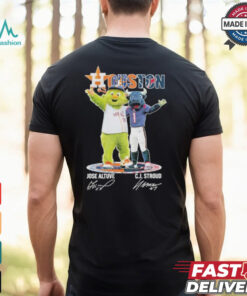 Houston Sports Teams Mascots Jose Altuve And Cj Stroud Signatures Shirt