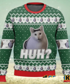 Huh Cat meme Christmas Ugly Sweater