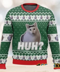 Huh Cat meme Christmas Ugly Sweater