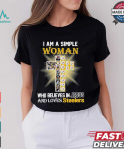 I Am A Simple Woman Who Believes In Jesus And Loves Steelers Logo Shirt