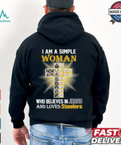 I Am A Simple Woman Who Believes In Jesus And Loves Steelers Logo Shirt