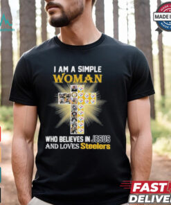 I Am A Simple Woman Who Believes In Jesus And Loves Steelers Logo Shirt