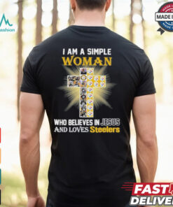 I Am A Simple Woman Who Believes In Jesus And Loves Steelers Logo Shirt