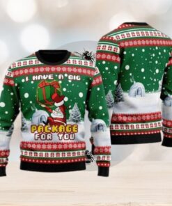 I Have A Big Package For You Christmas Ugly Christmas Sweater