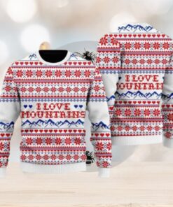 I Love Mountains Ugly Christmas Sweater