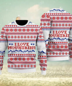 I Love Mountains Ugly Christmas Sweater