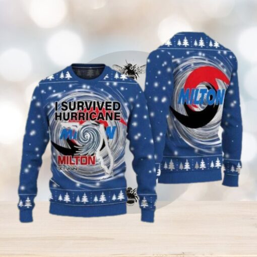 I Survived Hurricane Milton 2024 Ugly Christmas Sweater – Fun and Memorable Holiday Sweater