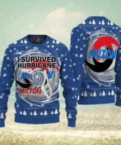 I Survived Hurricane Milton 2024 Ugly Christmas Sweater – Fun and Memorable Holiday Sweater