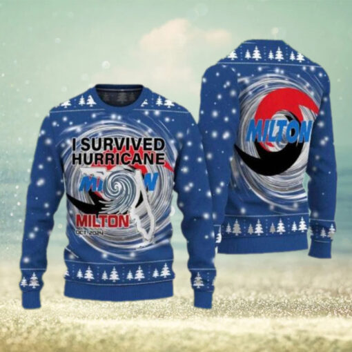 I Survived Hurricane Milton 2024 Ugly Christmas Sweater – Fun and Memorable Holiday Sweater