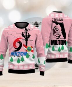 I Survived Hurricane Milton October 2024 Ugly Christmas Sweater – Memorable Holiday Sweater